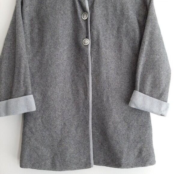 HEKLA & Co Italy Merino Cashmere Blend 3 Button Cardigan Sweater Sz M - Picture 4 of 14